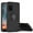 Black, variant on TJS for Samsung Galaxy A03s Phone Case, with Tempered Glass Screen Protector, 360 Degrees Rotating Metal Ring Magnetic Support Kickstand Cover (Black)