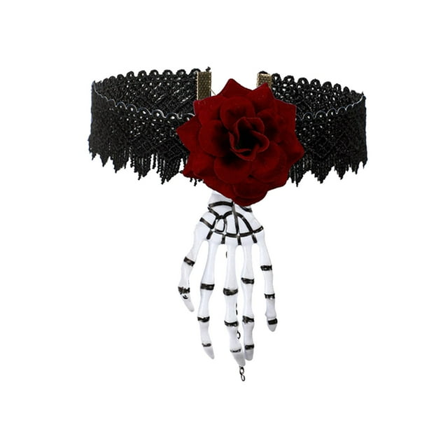 KLKCMS Collier d'Halloween Accessoires de Costume Décor de Fête Bijoux Collier de Mascarade pour un