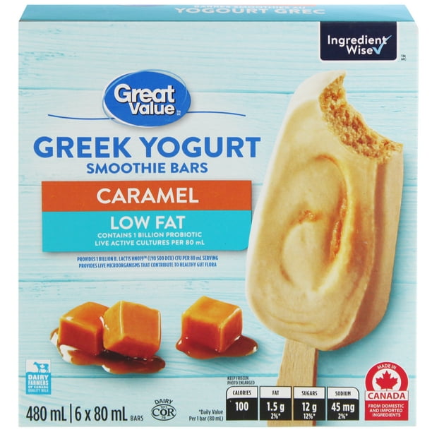 Greek Yogurt Caramel Smoothie Bars, 480 mL (6 x 80 mL) Walmart.ca