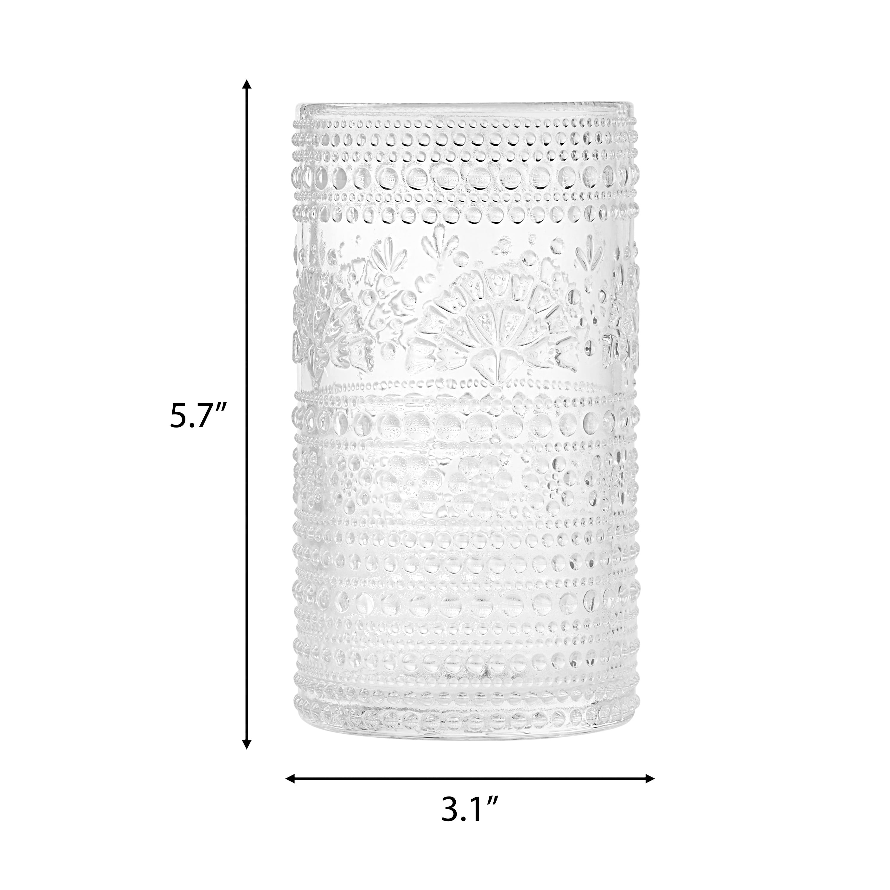 The Pioneer Woman Channing Glass Tumbler, 18 oz, Clear