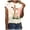 Khaki, variant on Homenesgenics Under $5.00 Fashion Women's Fashion Short Sleeve Retro Round Neck Printed Loose Tops Blouse