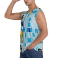 thumbnail image 3 of Xecao French Bulldog Dog in a Bathtub Print Men's Tank Top: Sleek Sleeveless Tee for Casual Sports and Beach Occasions-Large, 3 of 7