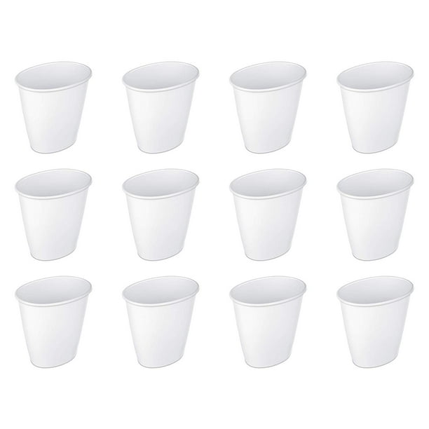 Sterilite Petite 1.5Gallon Home Oval Vanity Trash Wastebasket, White