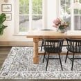 thumbnail image 2 of CAROMIO Washable Boho Rugs Bohemian Rugs Floral Distressed Area Rug Bedroom Large Rug Living Room Dining Room Oriental Carpet, 9' x 12' Gray, 2 of 7