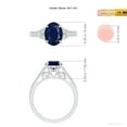 thumbnail image 6 of ANGARA Natural 2 Ct Aeon Sapphire Engagement Ring with Milgrain in 14K White Gold for Women (Size-9x7mm) | September Birthstone, Anniversary, Jewelry Gift for Women | Natural Sapphire Ring, 6 of 10