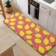 thumbnail image 5 of Yellow Lemon Fruit Dots Red Pattern Kitchen Rug Mat,Kitchen Runner Rugs Non Skid Washable,Decorative Kitchen Floor Mats for Kitchen,Sink,Laundry,17"x47.2", 5 of 7