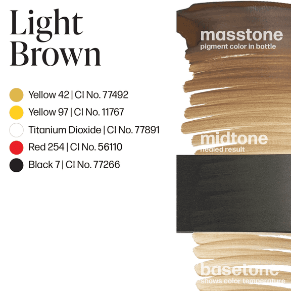 Perma Blend Permanent Makeup for Modifying Colors, Used for All Permanent Makeup Procedures - Light Brown 1/2oz
