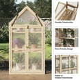 thumbnail image 3 of Home-Complete Wood Cold Frame Greenhouse with Removable Shelves, 3 of 8