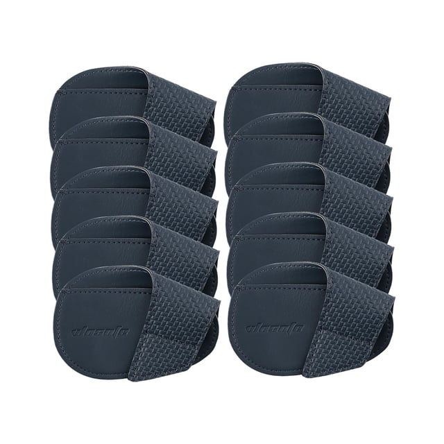 Juego de fundas para cabeza de hierro para Golf de 12 piezas, hechas de PU sintético grueso, se adapta a todas las marcas de equipos de entrenamiento L azul oscuro