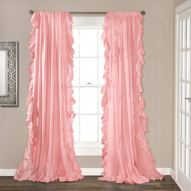 Reyna - Juego de Paneles de Cortina para Ventana, Color Rosa, 54 x 84 Pulgadas