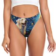 thumbnail image 1 of Balery Vintage Starry Sky Labrador A Tangas de Algodón para Mujer con Estampado – Ropa Interior Sexy, Transpirable, G-string-4X-Large, 1 of 6