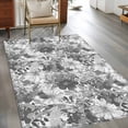 thumbnail image 2 of Rectangle Area Rugs 3 x 5 Ft, Spring Floral Non-Slip Residential Carpet, Retro Country Flowers Leaves Botanical Gray Indoor Crawling Mats Runner Rugs for Living Room/Dining Room/Bedroom, 2 of 8