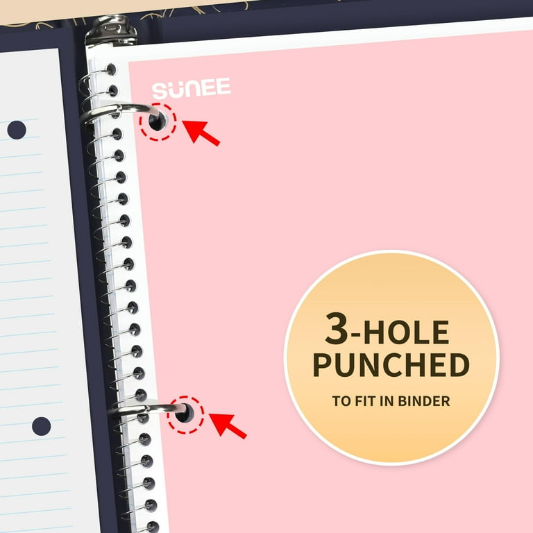 SUNEE Spiral Notebook, College Ruled, 70 Sheets, 4 Pack photo 7