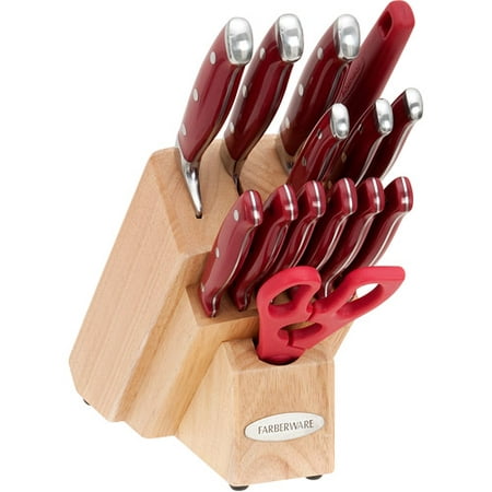 UPC 045908038342 product image for Farberware 15pc Forged Cutlery Set, Red | upcitemdb.com