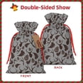 thumbnail image 2 of Honeii Brown Moose with Pinecones Print Small Burlap Bags,Christmas Drawstring Treat Bags Gift Bags Reusable Candy Goodie Wrapping Bags for Holiday Party Favors Supplies -Medium, 2 of 9