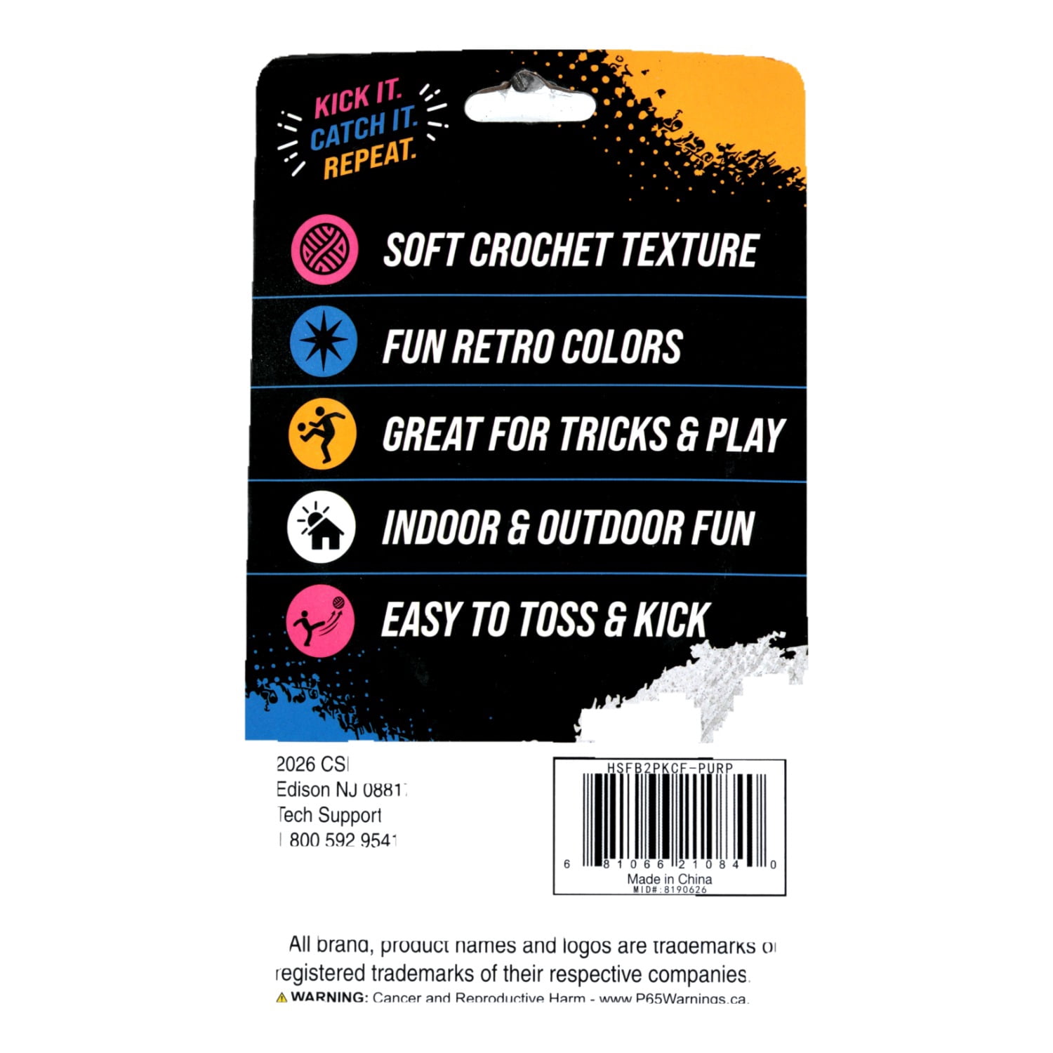 Crochet Footbag 2-Pack – 2.25 x 2 in, 40g Kick Sack Balls for Adults & Kids, Juggling & Stress Relief Toy