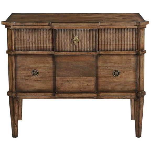 Rustic Pecan St. Denis Solid Wood Nightstand