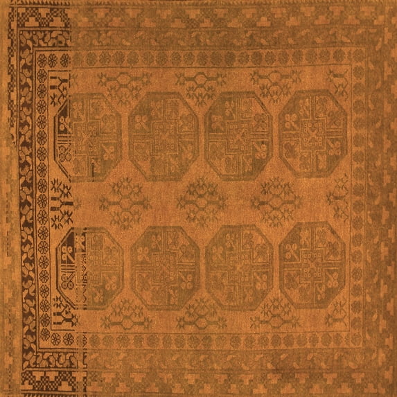 Ahgly Company Indoor Square Persian Orange Traditional Area Rugs, 3' Square