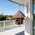 thumbnail image 4 of Rustic Handmade Natural Wood Bird House, Weathered Bark Hanging Nest Box, Decorative Garden Ornament for Wild Birds and Backyard Bird Watching, 4 of 6