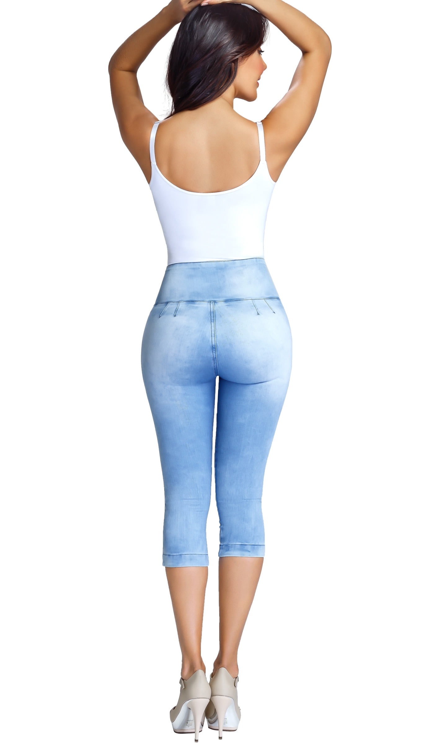 high waisted colombian jeans