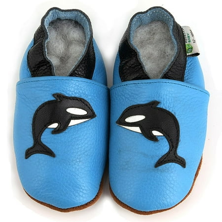 Orca Whale Leather Baby Shoes Orca Whale Leather Baby Shoes