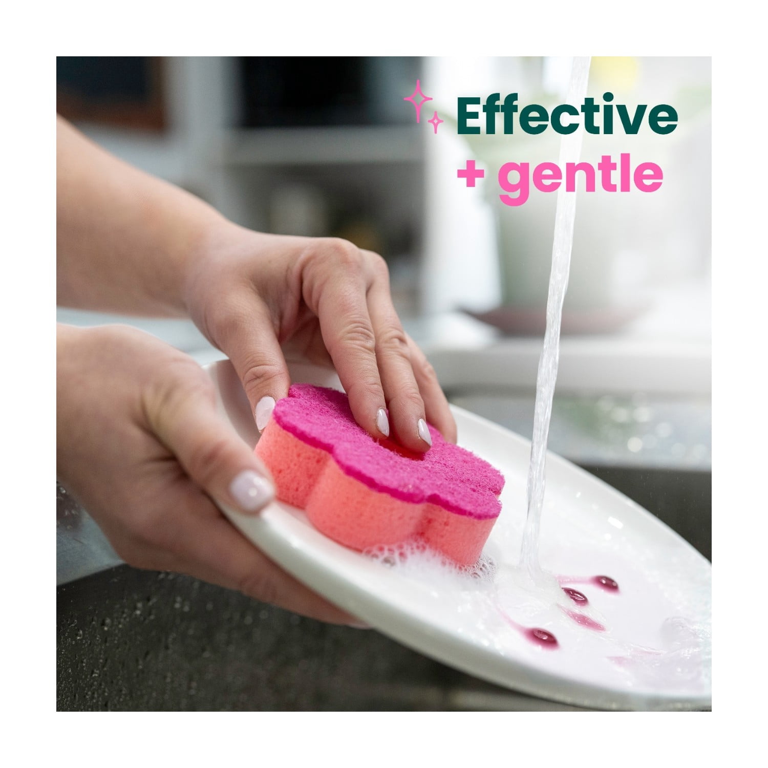 Scotch-Brite Brite Blooms Collection,  2 Extra Gentle Scrub Sponges and 4 Dobie Non-Scratch Sponges