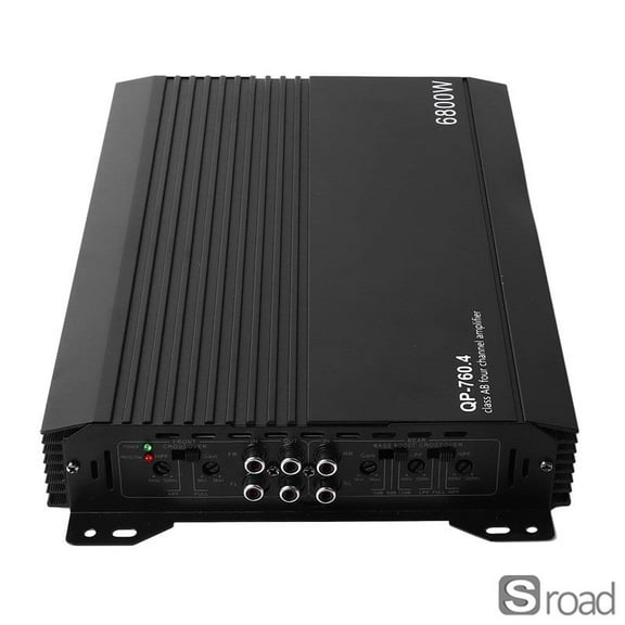 4 Channel Car Audio Amplifier, 2000W Aluminum Alloy High Power Stereo Amp With Efficient Cooling For Car Speakers & Subwoofers,Black,One Size