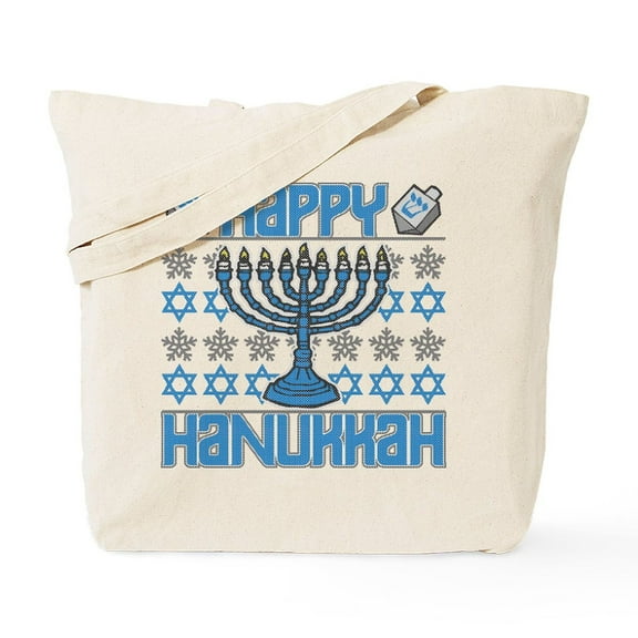 CafePress - Happy Hanukkah Tote Bag - Unisex Canvas Tote Bag, Beige, 1-Piece