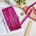 thumbnail image 3 of Plastic & Polyester Paillette Beads Sequins Beads Ornament Accessories 2 Rows Paillette Roll Flat Round Hot Pink 15mm 13m/pc, 3 of 6