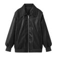 thumbnail image 7 of YueHuiYing Womens Oversized Leather Jackets Faux Suede Fall Fashion Motorcycle Coats Winter Outfits Clothes Tops, 7 of 7