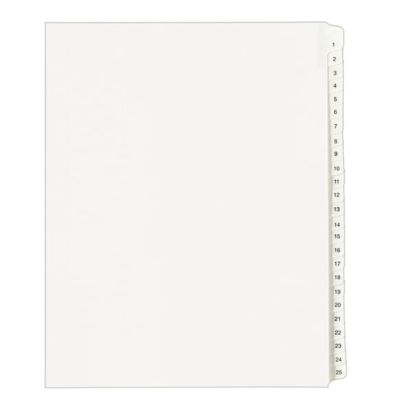 Avery Collated Legal Dividers Allstate Style, Letter Size, 125 Tab Set
