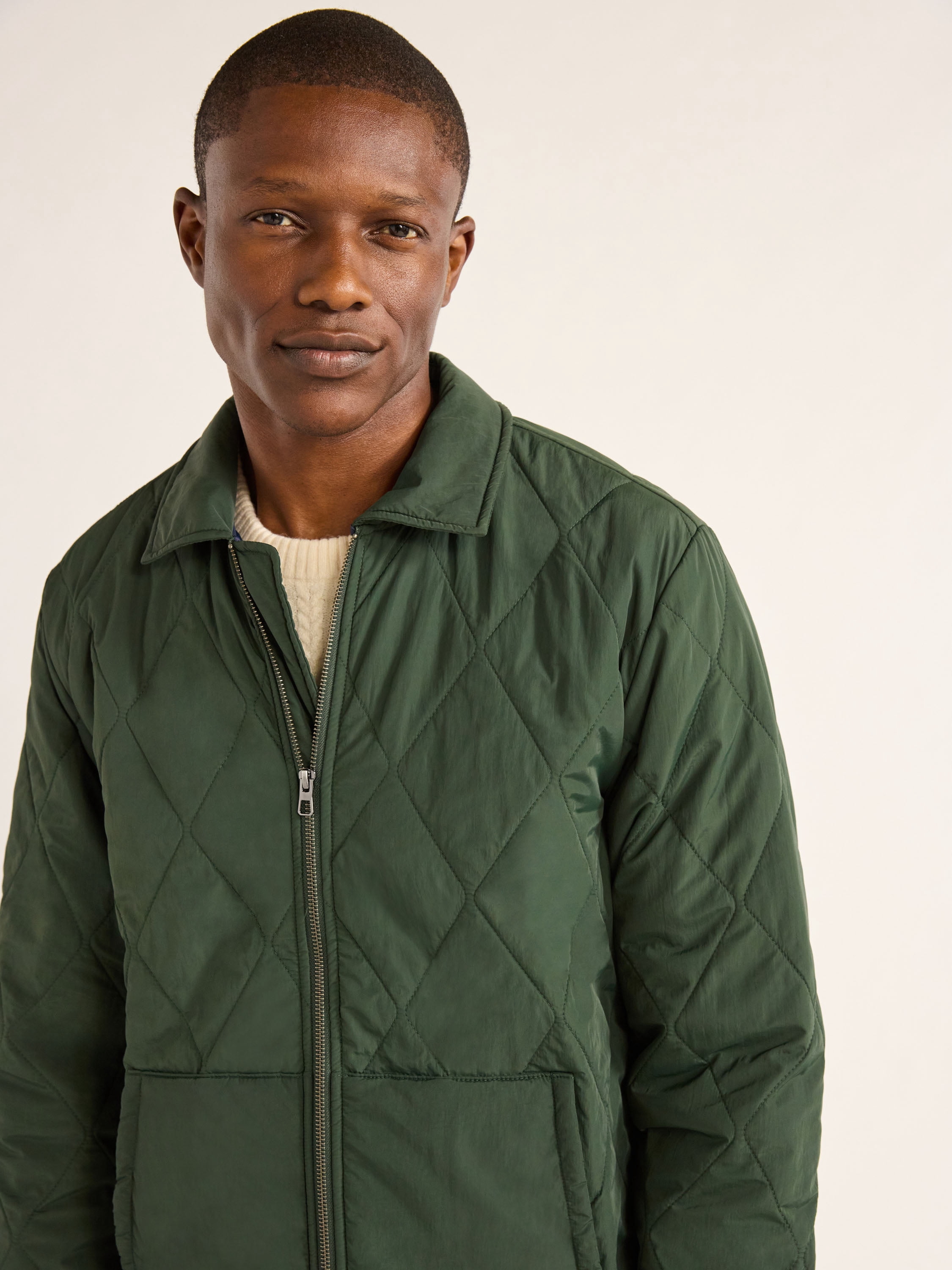 Free Assembly Men’s Quilted Bomber Jacket, Lightweight, Sizes S-3XL