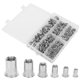 thumbnail image 4 of 205 piezas de tuercas remachables de acero inoxidable, piezas de hardware de tuercas remachables de inserción de cabeza plana mixtas, 4 of 5