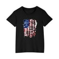thumbnail image 6 of CFLVAEK Kids 4th of July Shirts Boys Girls Novelty American Flag Patriotic Tshirts Crewneck Short Sleeve Cotton T Shirts for Indenpendence Day 7 Years, 6 of 6