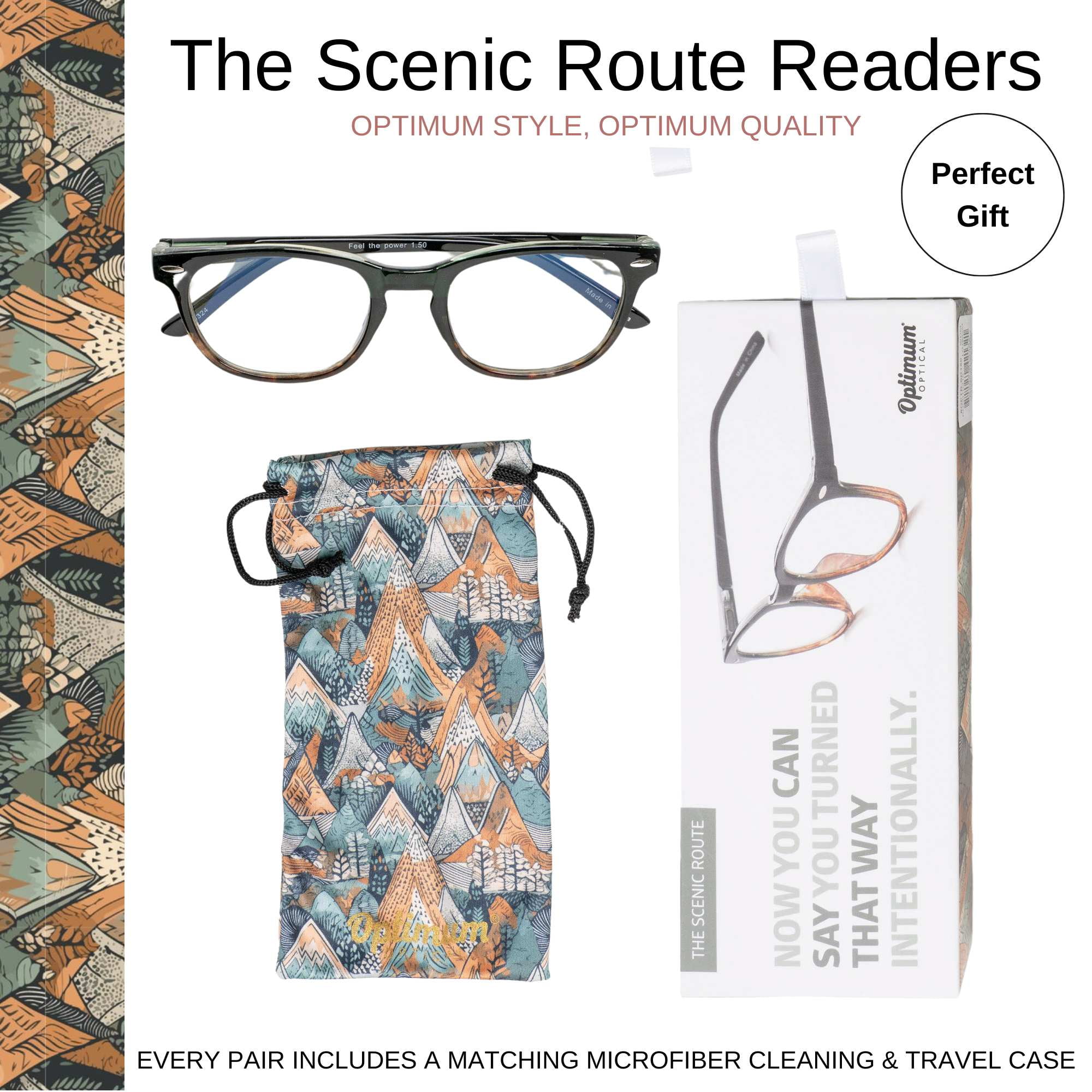 Optimum Optical Signature Blue Light Filtering Readers - The Scenic Route, +2.5