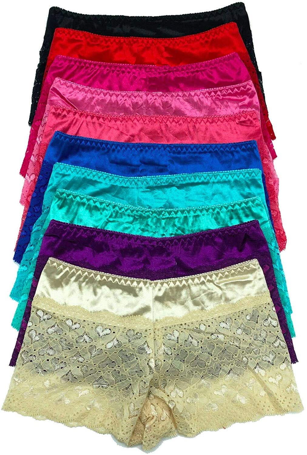 Iheyi Iheyi 12 Pieces Women's Sexy Boxer Hipter Boyshort Lace