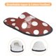 thumbnail image 3 of Fotbe Maroon And White Polka Dot Pantuflas Peludas para Mujer con Estampado, Zapatillas de Peluche, Zapatos de Invierno para Casa, Uso Interior y Exterior-Medium, 3 of 8