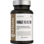 LES Labs Male Health, Testosterone Booster for Men, Strength, Endurance & Performance Supplement with Tongkat Ali, Maca & Ginseng, 60 Capsules