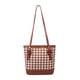 thumbnail image 5 of Bolsa de tela escocesa retro Mujer PU Cubo Totes de hombro casuales (marrón) Ehuebsd Para Estrenar, 5 of 9