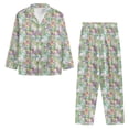thumbnail image 5 of FOR U DESIGNS Easter Rabbit Button Down Sleepwear for Women 2 Pack Button Up Jogger Set Size 2XL Pajama Tops for Women Button Nightwear Long Sleeve for Women, 5 of 6