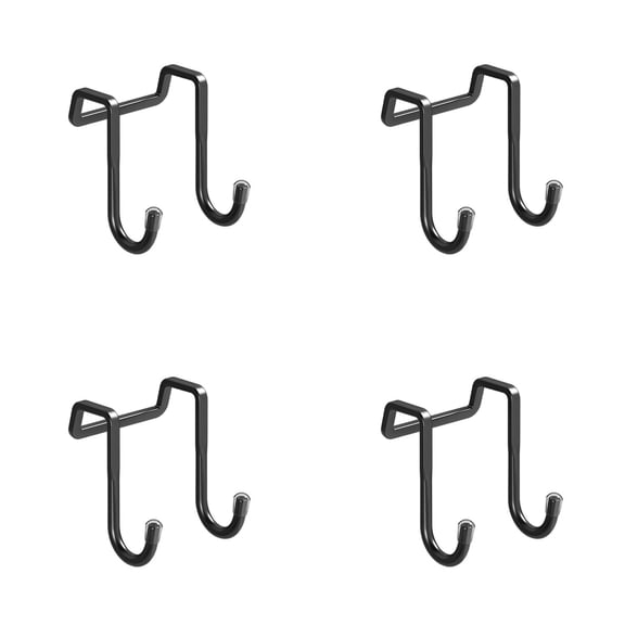 4 Pack Over The Door Double Hanger Hooks, 304 Stainless Steel Double S-Shaped Hooks Heavy Duty Door Hooks for Hanging Clothes, Towels, Coats, and More, Door Thickness Less Than 3/4 inch