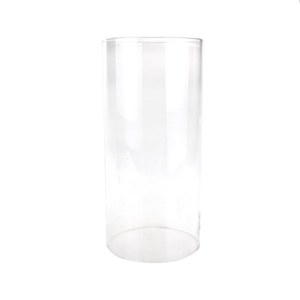 OpenEnded Glass Candle Shade Tube, Clear, 10Inch