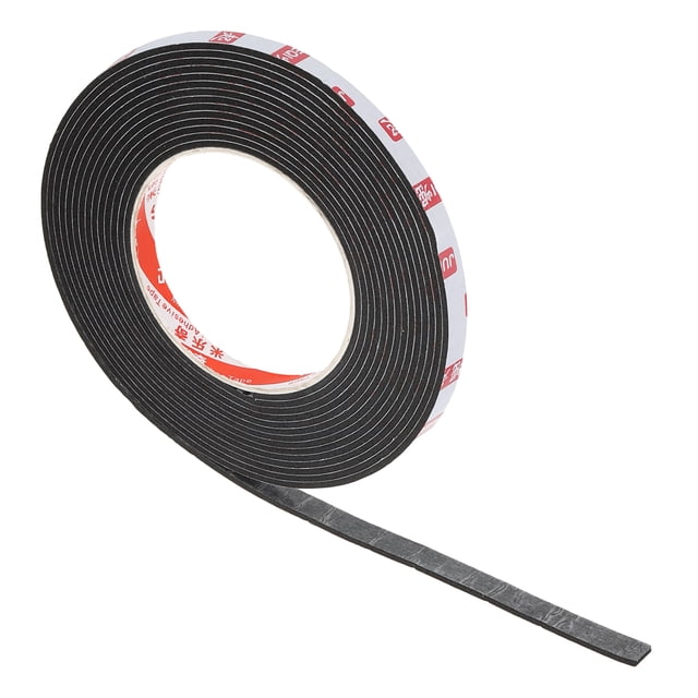Uxcell 3/8"W x 1/8"T x 16.4Ft EVA Double Sided Foam Tape, Black