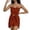 Brown, variant on Short Sets for Women, Women's Shorts Suit Spring Summer Two-Piece Set with Strapless Top Casual Beachwear for Women Comfortable Pure Color Outfit for Brown S
