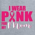 thumbnail image 2 of Wild Bobby, I Wear Pink for My Mom Survivor, Breast Cancer Awareness, Front and Back Graphic Zip Up Hoodie Sweatshirt, Heather Grey, X-Large, 2 of 4
