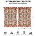 thumbnail image 2 of Traditional Sacred Mandala Curtains Set of 2 42x63 Inch Rod Pocket Tier Folk Style Window Treatment, 2 of 2