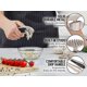 thumbnail image 5 of Garlic Press - Includes Silicone Garlic Peeler & Cleaning Brush-3 Piece-sturdy Easy To Clean Garlic Crusher (silver), 5 of 5