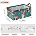 thumbnail image 3 of Dogs and Christmas Hat Collapsible Storage Bins Fabric Shelf Baskets with Handles 16.9"x11.4"x7.7" Closet Organizer, 3 of 8