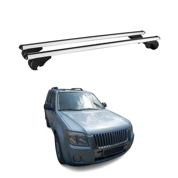 Lockable Roof Rack Cross Bars Luggage Carrier for Mercury Mariner 2008-2011 Gray
