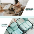 thumbnail image 6 of TSV 7pcs Packing Cubes for Suitcases, Light Packing Cubes for Travel, Luggage Organizer Bags Set, Lake Blue, 6 of 8
